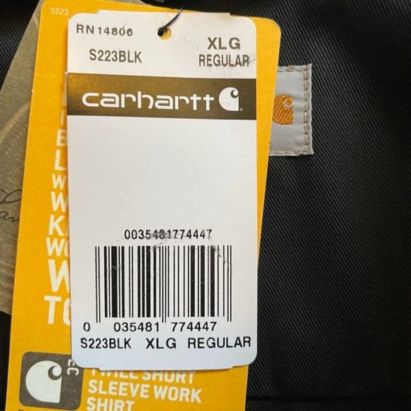 Mens Carhartt Amador Colab Shirt Black Button Down Size XL u New With Tags - Picture 13 of 14